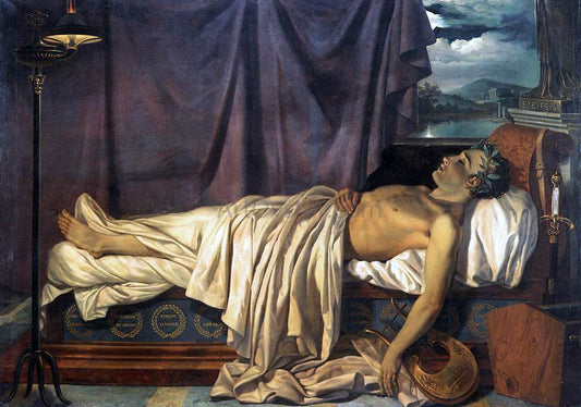 Joseph-Denis Odevaere Lord Byron on his Death-bed - Canvas Print