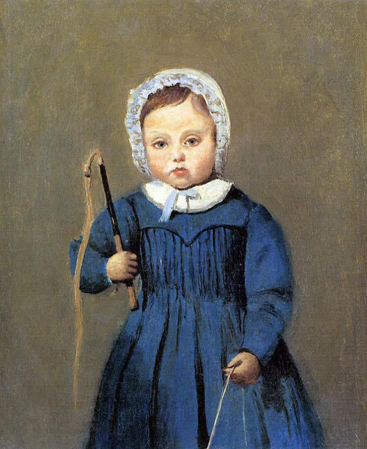  Jean-Baptiste-Camille Corot Louis Robert as a Child - Canvas Print