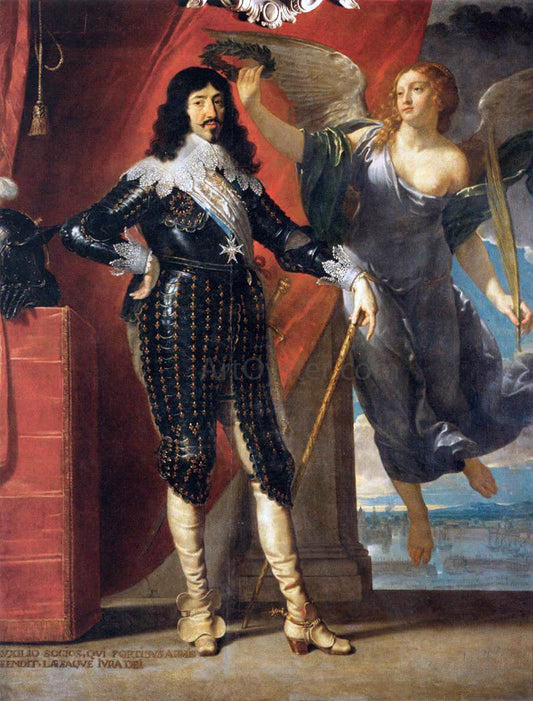  Philippe De Champaigne Louis XIII Crowned by Victory (Siege of La Rochelle, 1628) - Canvas Print