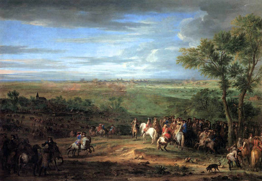  Adam Frans Van Der Meulen Louis XIV Arriving in the Camp in front of Maastricht - Canvas Print