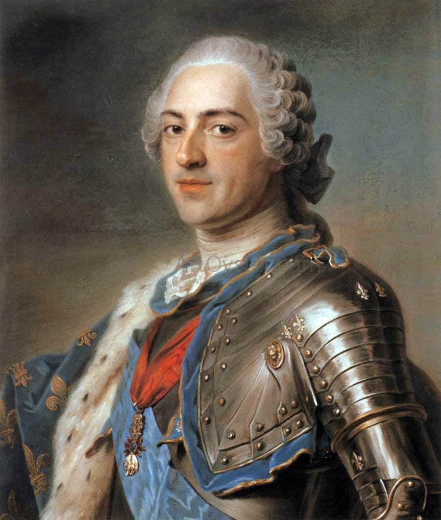  Maurice Quentin De La Tour Louis XV - Canvas Print