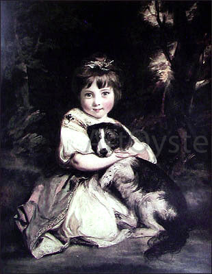  Sir Joshua Reynolds Love Me, Love my Dog - Canvas Print