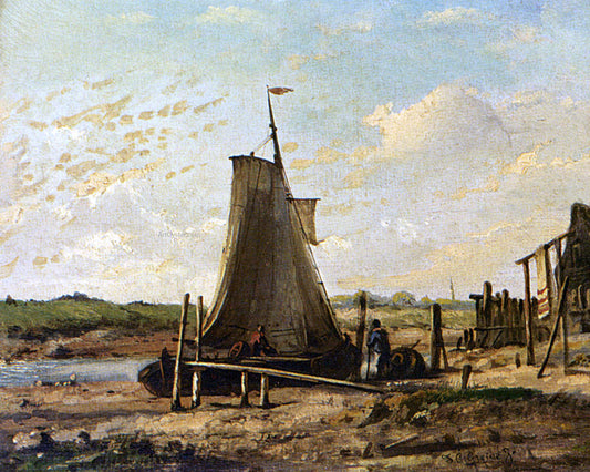  Johan Conrad Greive Low Tide - Canvas Print