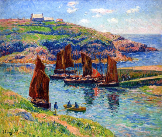  Henri Moret Low Tide - Canvas Print