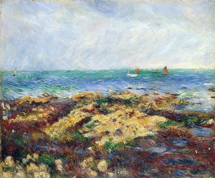  Pierre Auguste Renoir Low Tide at Yport - Canvas Print