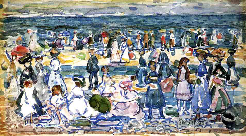  Maurice Prendergast Low Tide, Revere Beach - Canvas Print