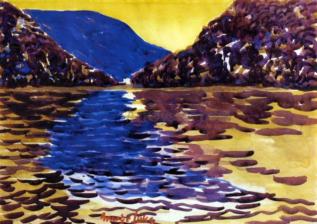  George Luks Lower Ausable Lake, Adirondacks - Canvas Print