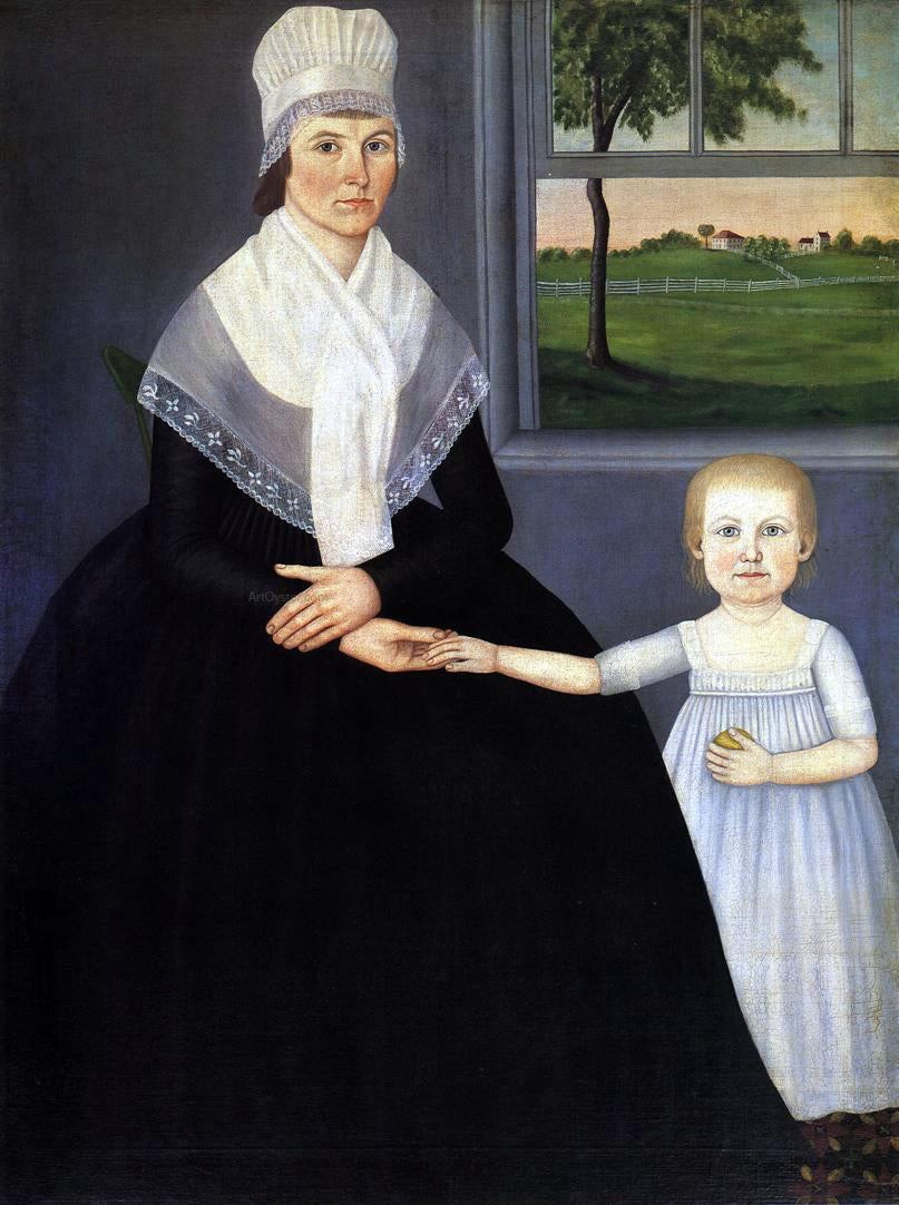  Jr. John Brewster Lucy Knapp Mygatt and Her Son George - Canvas Print