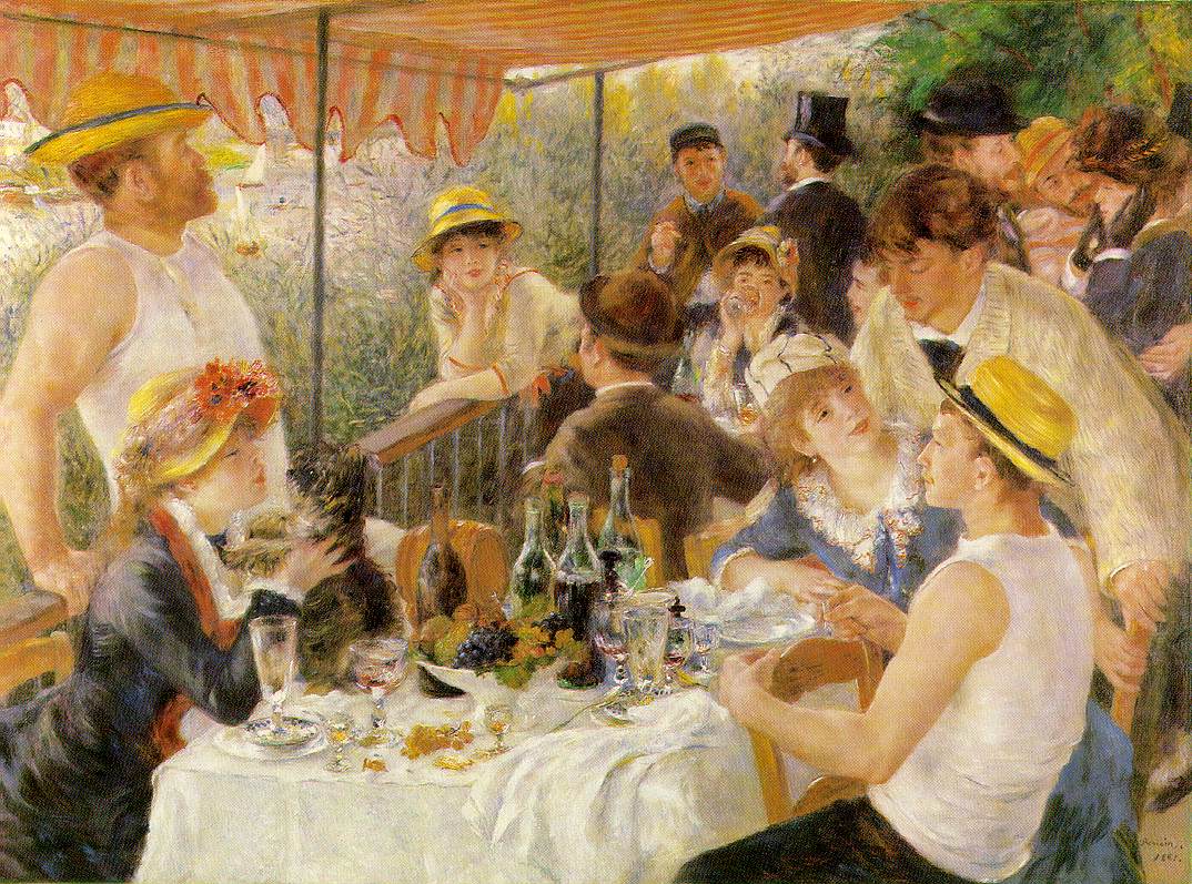  Pierre Auguste Renoir Luncheon on the Boating Party - Canvas Print