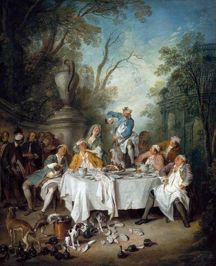  Nicolas Lancret Luncheon Party in a Park - Canvas Print