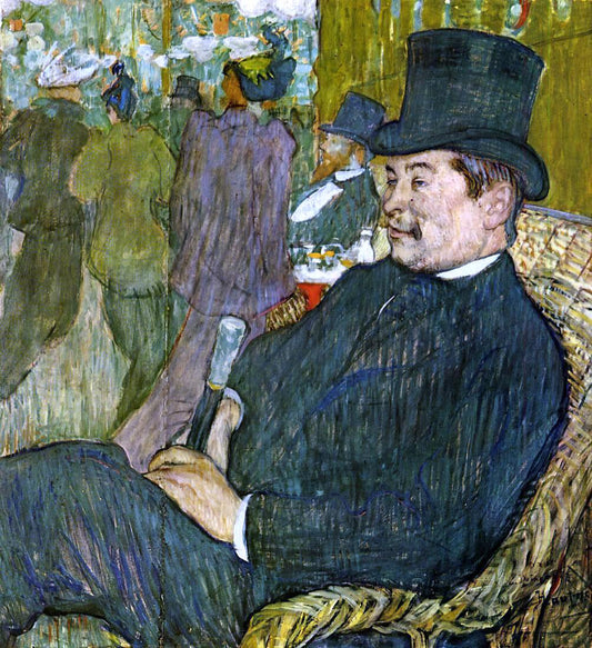  Henri De Toulouse-Lautrec M. Delaporte at the Jardin de Paris - Canvas Print