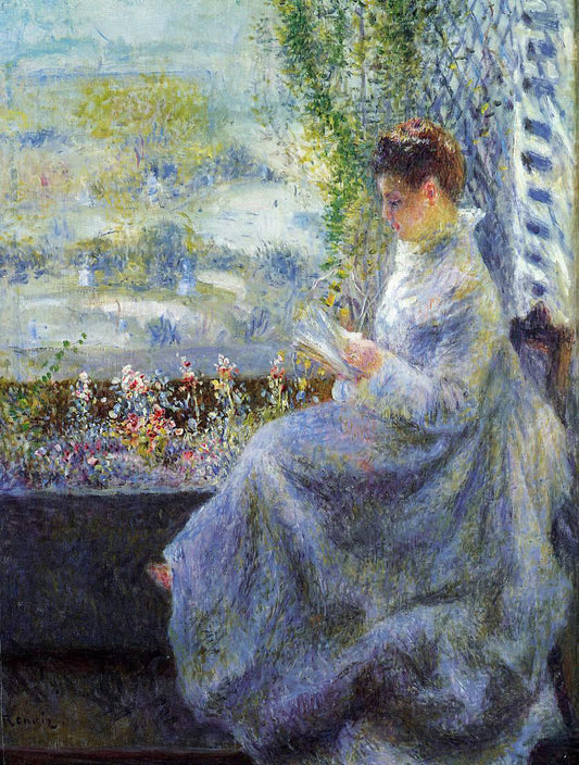  Pierre Auguste Renoir Madame Chocquet Reading - Canvas Print