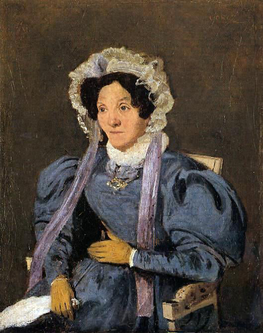 Jean-Baptiste-Camille Corot Madame Corot, the Artist's Mother, Born Marie-Francoise Oberson - Canvas Print
