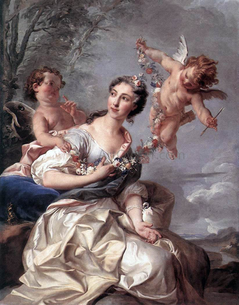  Noel-Nicolas Coypel Madame de Bourbon-Conti - Canvas Print