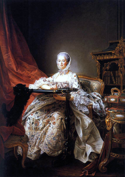  Francois-Hubert Drouais Madame de Pompadour - Canvas Print