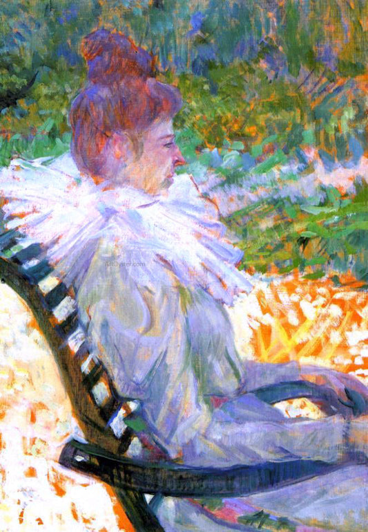  Henri De Toulouse-Lautrec Madame E. Tapie de Celeyran in a Garden - Canvas Print