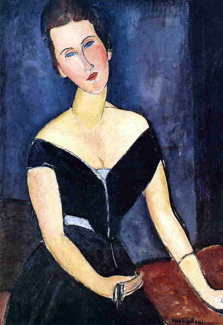  Amedeo Modigliani Madame Georges van Muyden - Canvas Print