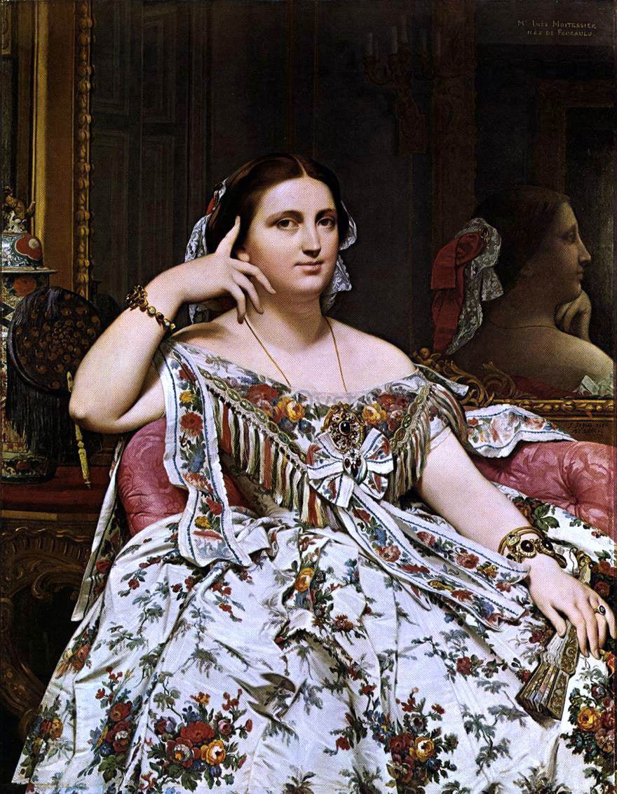  Jean-Auguste-Dominique Ingres Madame Moitessier - Canvas Print