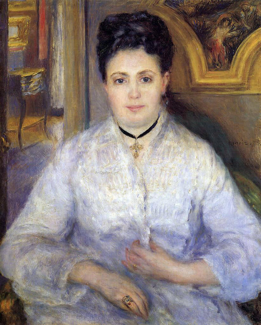  Pierre Auguste Renoir Madame Victor Chocquet - Canvas Print