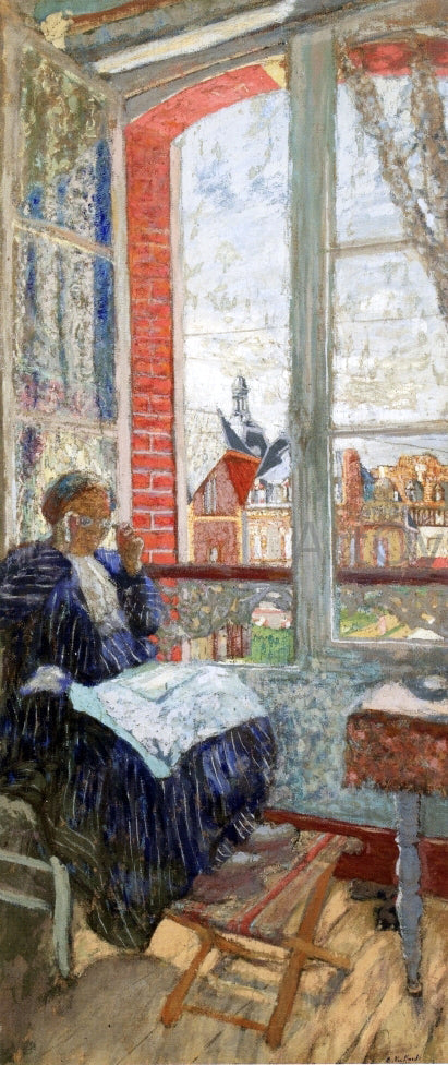  Edouard Vuillard Madame Vuillard the the Hotel des Ducs de Normandie - Canvas Print
