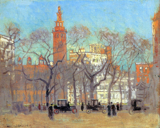  Paul Cornoyer Madison Square on a Sunny Day - Canvas Print