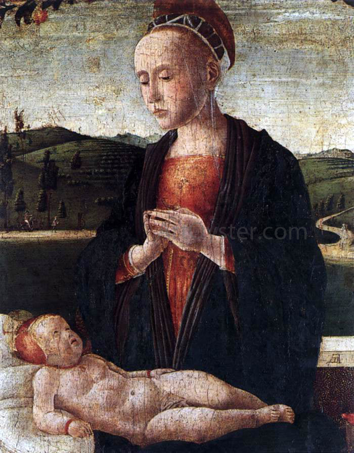  Francesco Benaglio Madonna and Child - Canvas Print