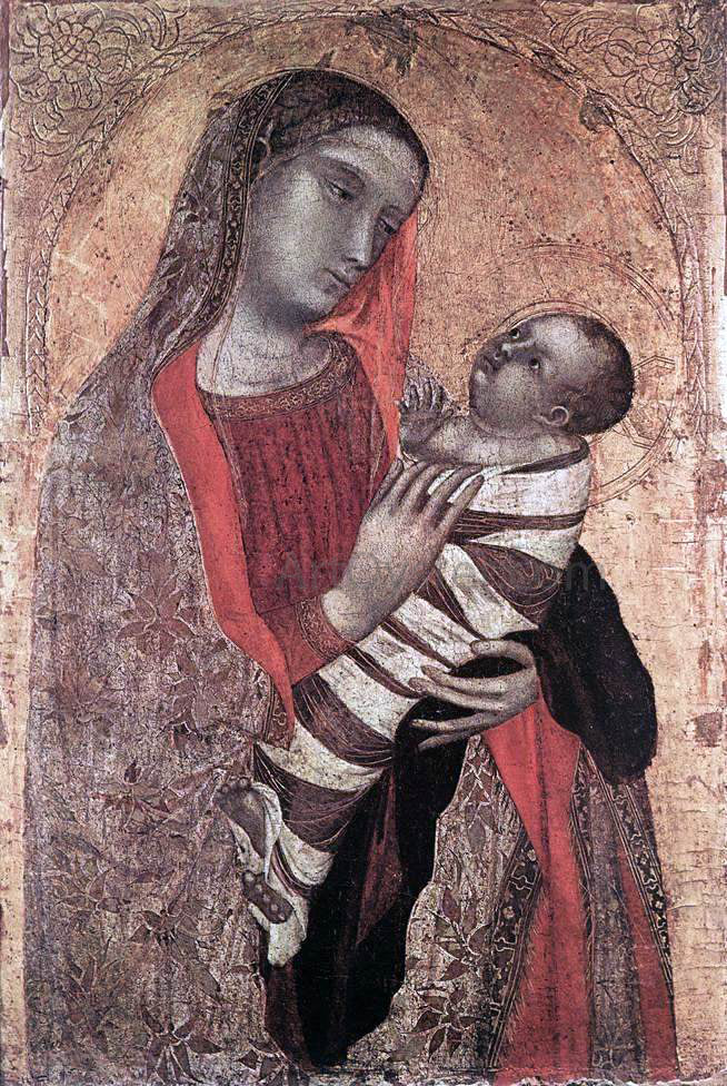  Ambrogio Lorenzetti Madonna and Child - Canvas Print