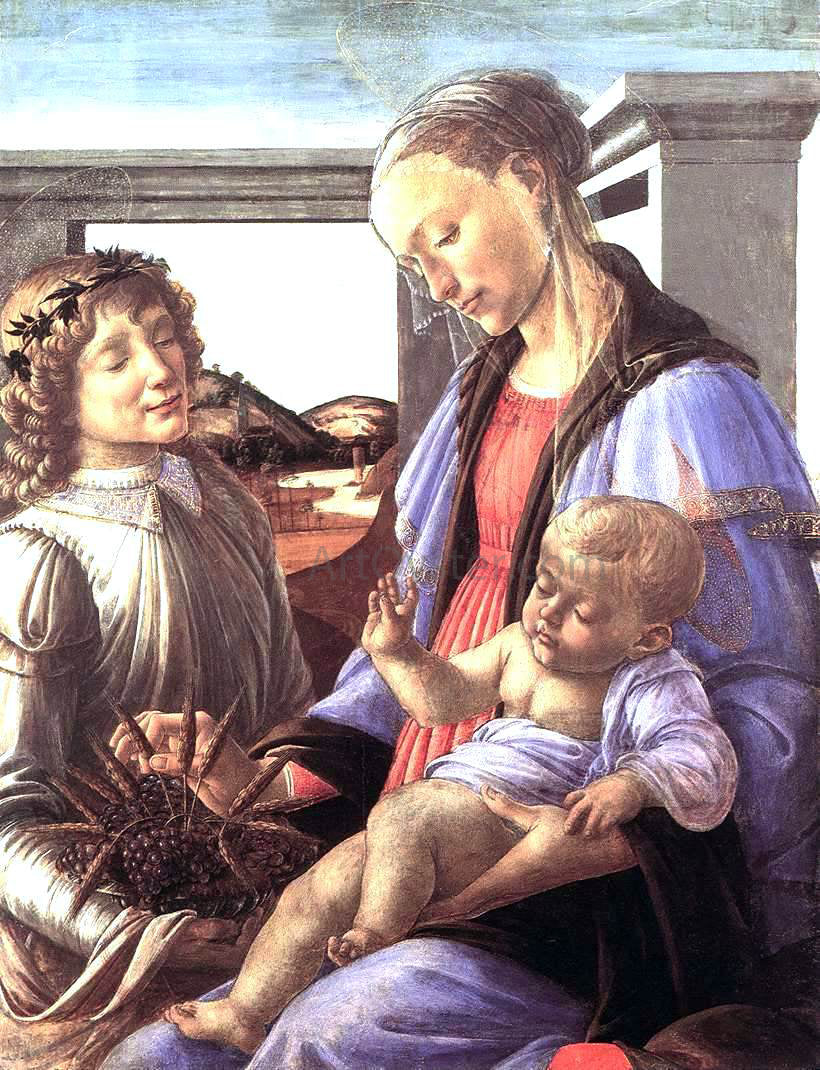  Sandro Botticelli Madonna and Child with an Angel - Canvas Print