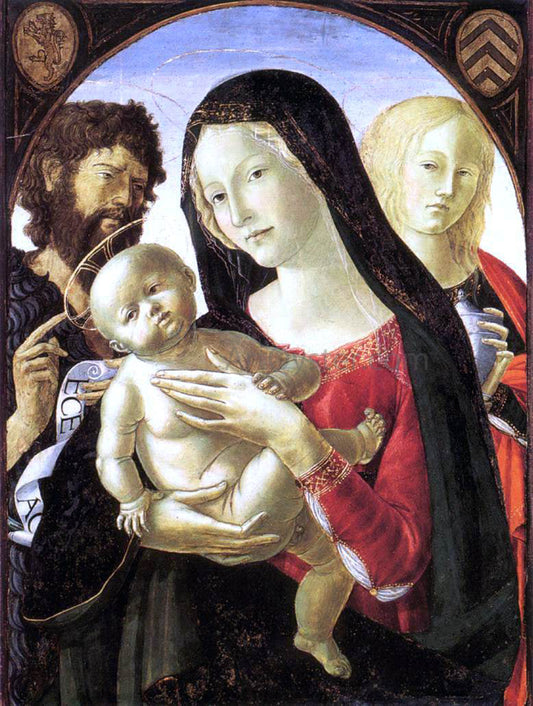  Neroccio De' Landi Madonna and Child with St John the Baptist and St Mary Magdalene - Canvas Print