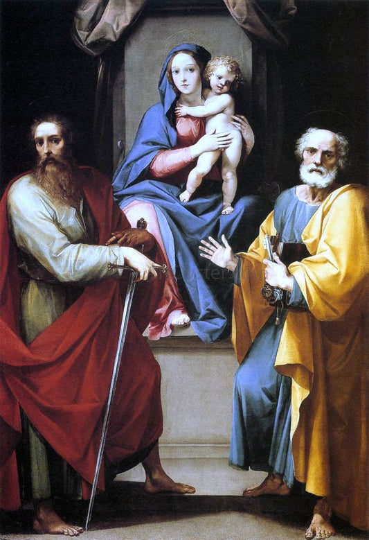  Giuseppe Cesari Madonna and Child with Sts. Peter and Paul - Canvas Print