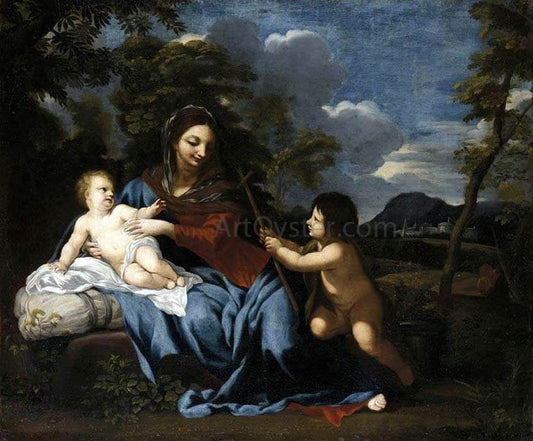  Ciro Ferri Madonna and Child with the Infant St John - Canvas Print