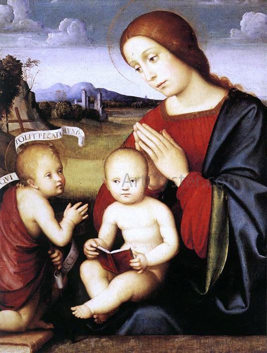  Francesco Francia Madonna and Child with the Infant St John the Baptist - Canvas Print