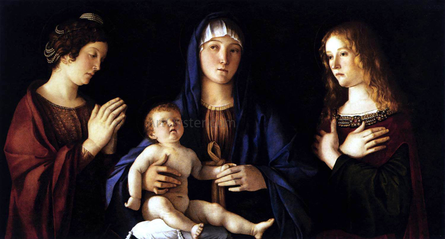  Giovanni Bellini Madonna and Child with Two Saints (Sacra Conversazione) - Canvas Print