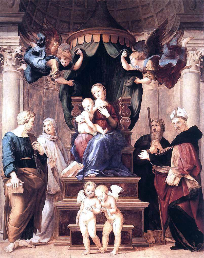  Raphael Madonna del Baldacchino - Canvas Print