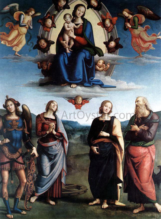  Pietro Perugino Madonna in Glory with the Child and Saints - Canvas Print