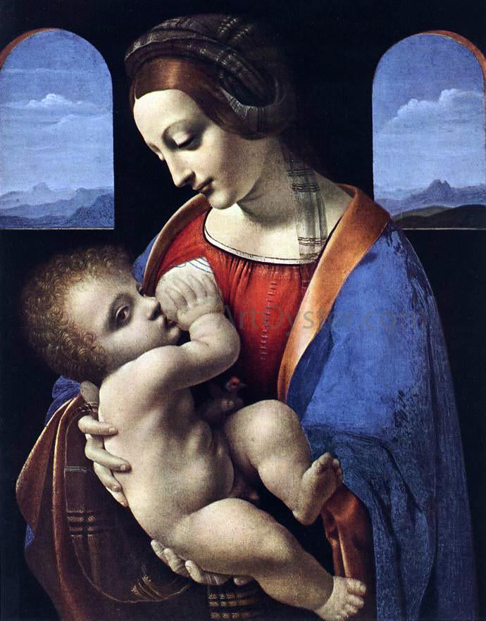  Leonardo Da Vinci Madonna Litta - Canvas Print