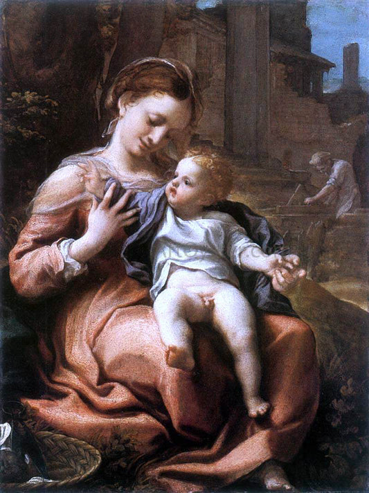  Correggio Madonna of the Basket - Canvas Print