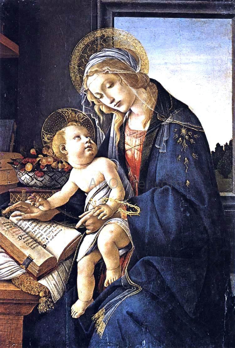  Sandro Botticelli Madonna of the Book (Madonna del Libro) - Canvas Print