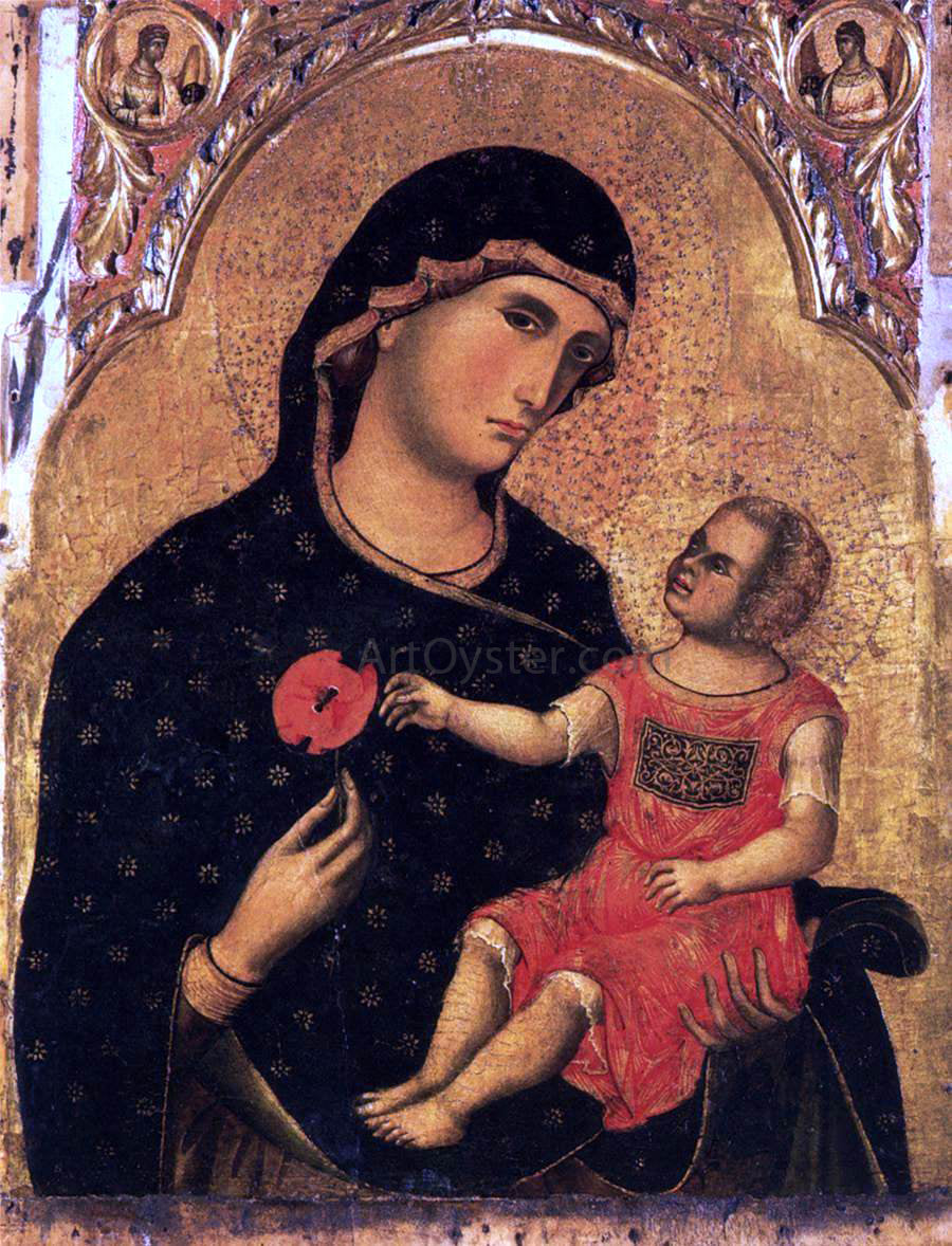  Paolo Veneziano Madonna of the Poppy - Canvas Print