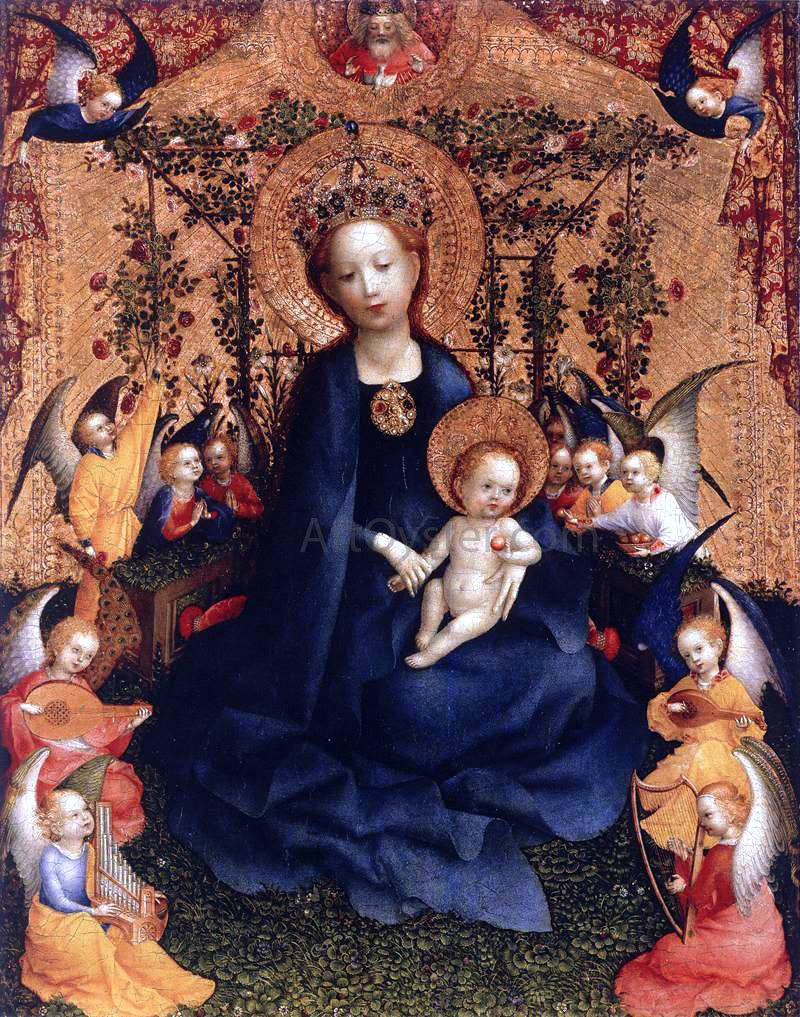  Stefan Lochner Madonna of the Rose Bush - Canvas Print