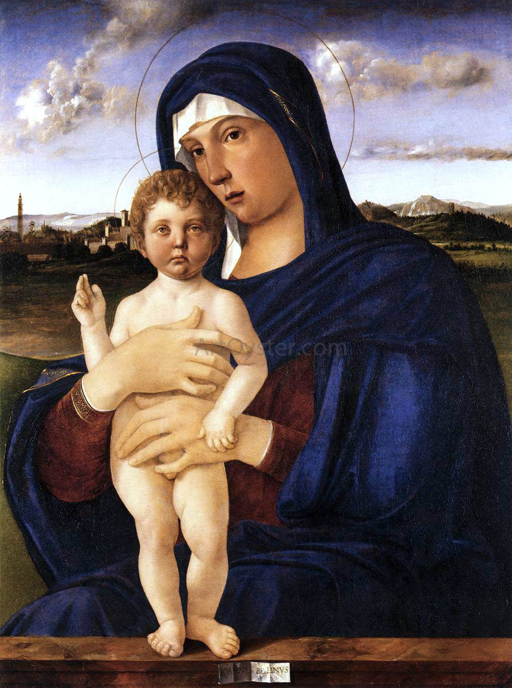  Giovanni Bellini Madonna with Blessing Child - Canvas Print