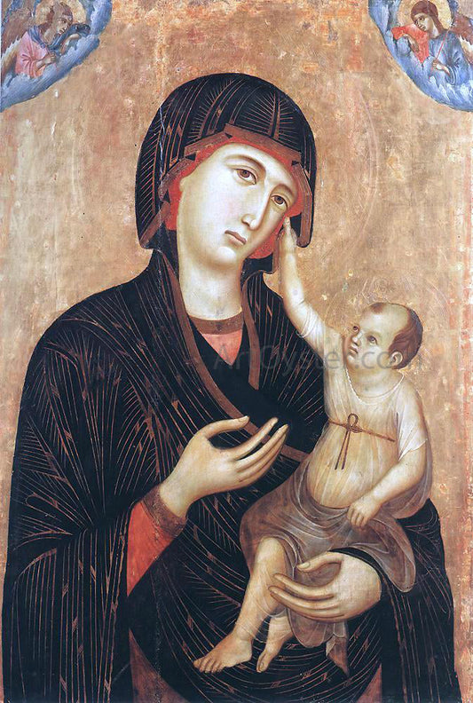  Duccio Di Buoninsegna Madonna with Child and Two Angels (Crevole Madonna) - Canvas Print