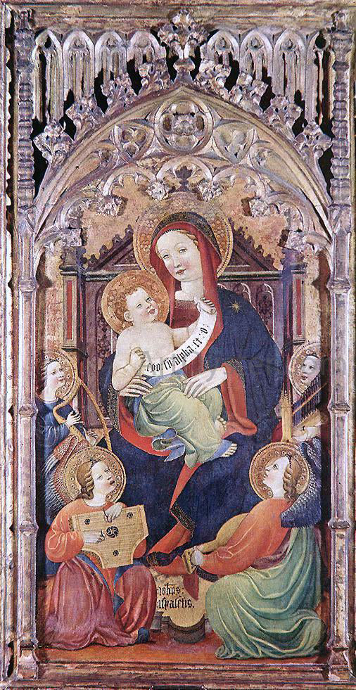  Unknown Madonna with Christ Child and Angels Playing Music - Canvas Print
