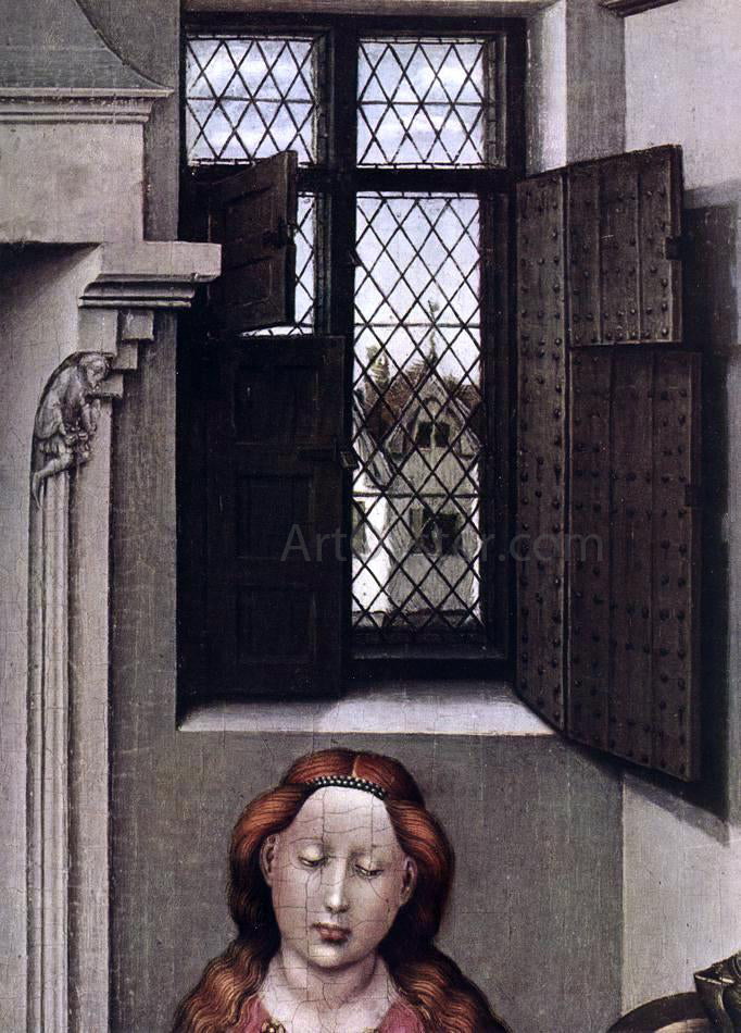  Robert Campin Madonna with the Child (detail) - Canvas Print