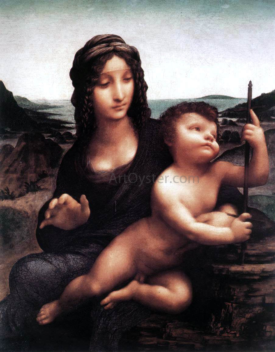  Leonardo Da Vinci Madonna with the Yarnwinder - Canvas Print