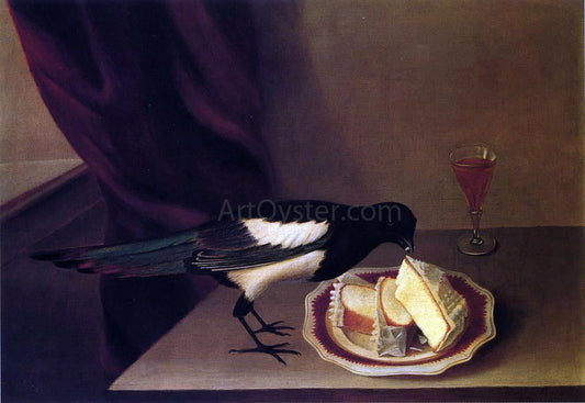  Rubens Peale Magpie Eating Cake - Canvas Print