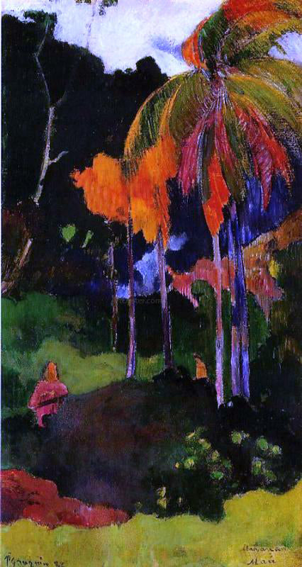  Paul Gauguin Mahana maa, I (also known as The Moment of Truth, I) - Canvas Print