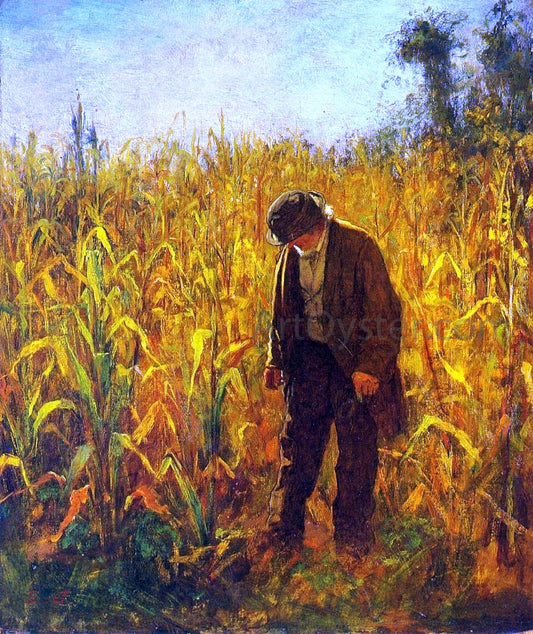  Eastman Johnson Man in a Cornfield - Canvas Print