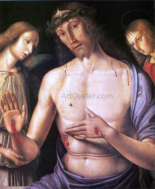  Giovanni Santi Man of Sorrows - Canvas Print