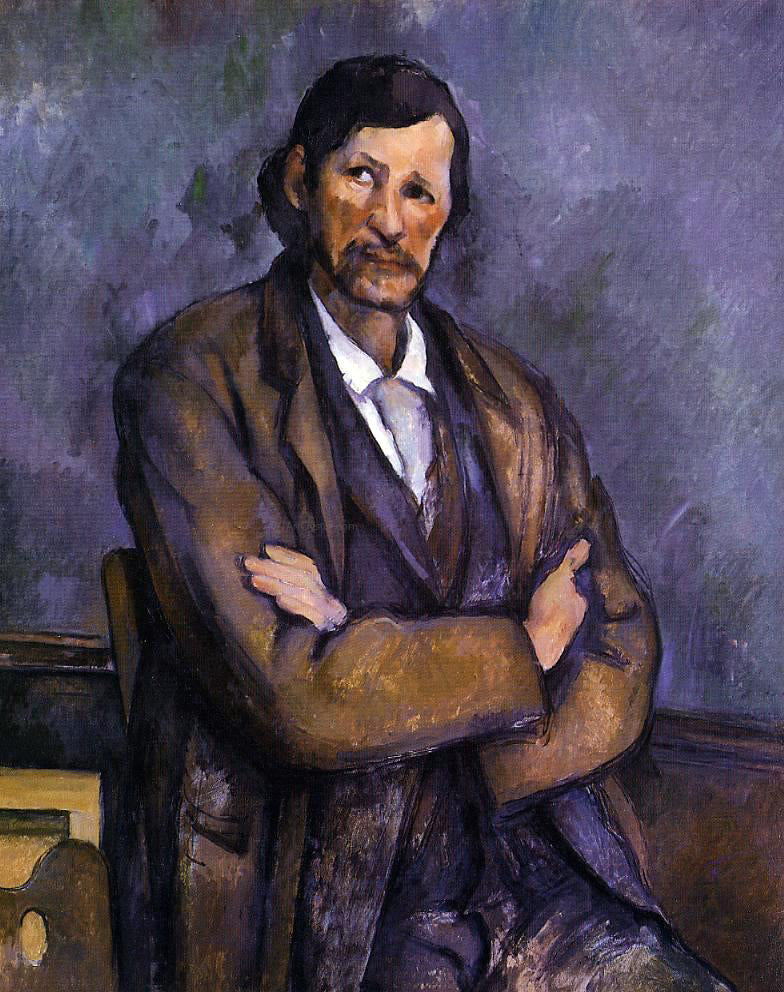  Paul Cezanne Man with Crossed Arms - Canvas Print